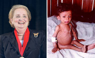 Madeleine Albright fand es richtig, 500.000 irakische Kinder zu töten. Jüdische Nächstenliebe.