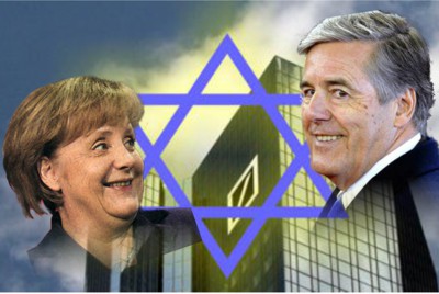 Merkel himmelt ihren jüdischen Chef Ackermann an!