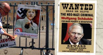 Merkel und Schäuble als BRD-Nazis