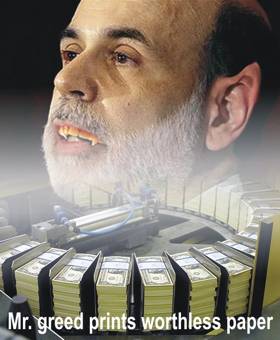 Bernanke saugt das Blut der Welt und vernichtet die Währungen der Menschheit