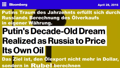 Öl gegen Rubel
