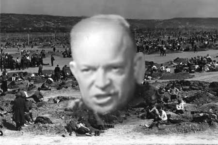 Der jüdische Hasser Eisenhower ließ zwei Millionen wehrloser Soldaten grausam ermorden.