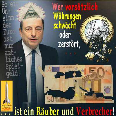 Geldverbrecher Draghi in Diensten von Goldman-Sachs