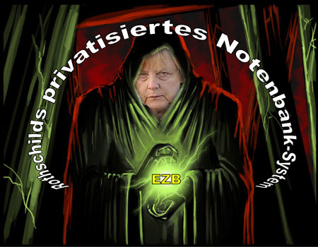 Merkel, die Rothschild-Hexe