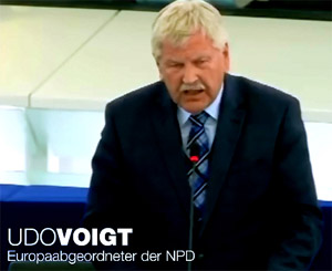 Einzig die NPD mit Udo Voigt steht zu den Deutschen