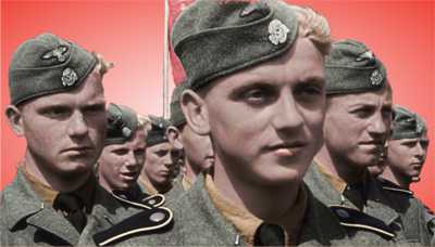 Der heilige Glanz auf den Gesichtern der Hitler-Soldaten