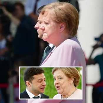 Merkel rüttel zittert bebt