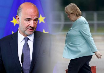 Moscovici, Merkel einlochen