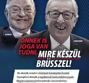 Orbans Kampagne gg Soros und Juncker
