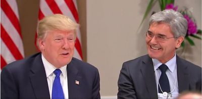 Trump und Kaeser in Davos